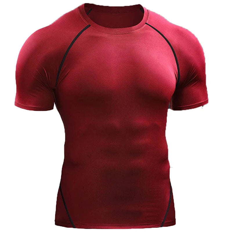 2025 Men’s Compression T-Shirt – Quick-Dry, Elastic Sportswear for Running, Gym & Workout