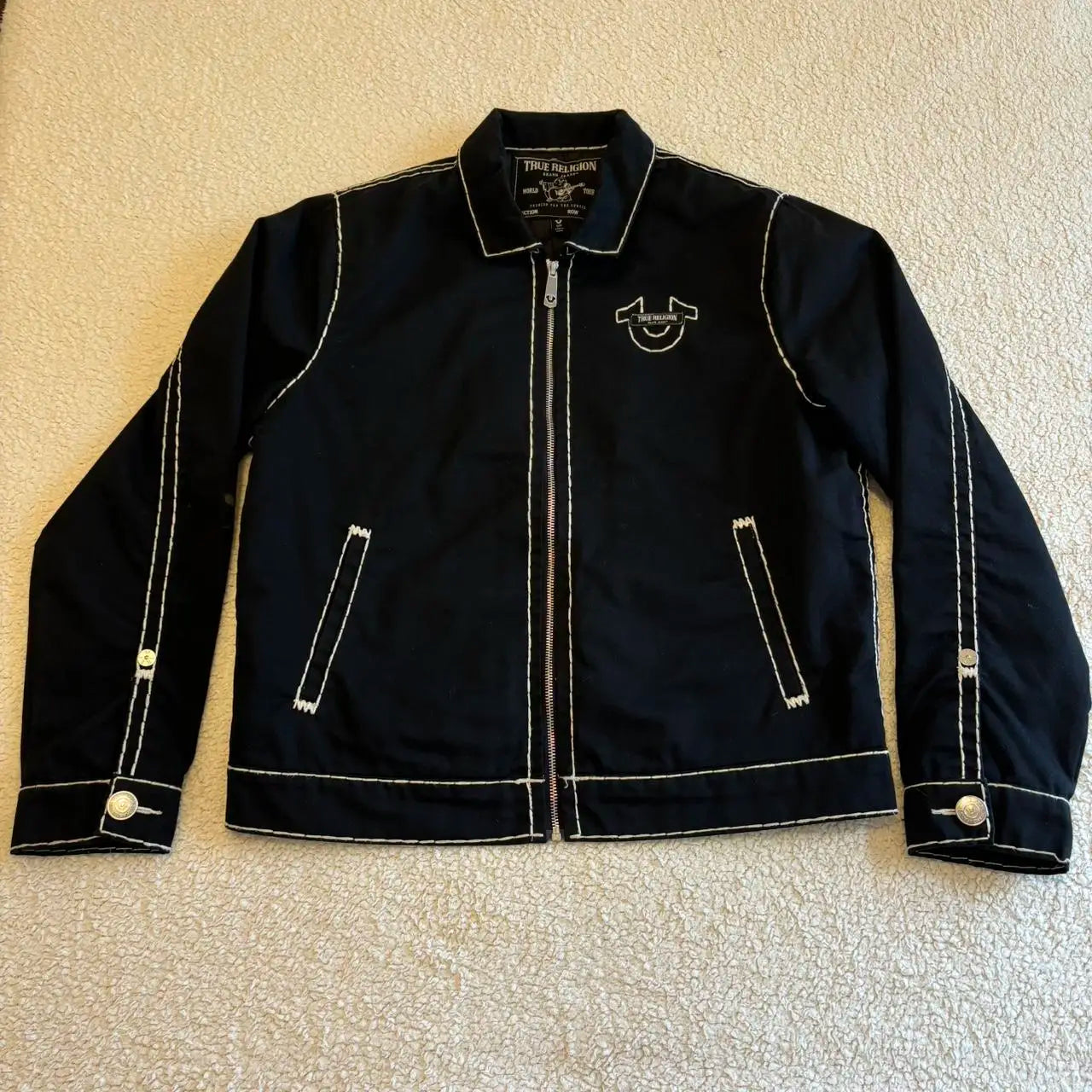 Y2K Retro Denim Leather Jacket