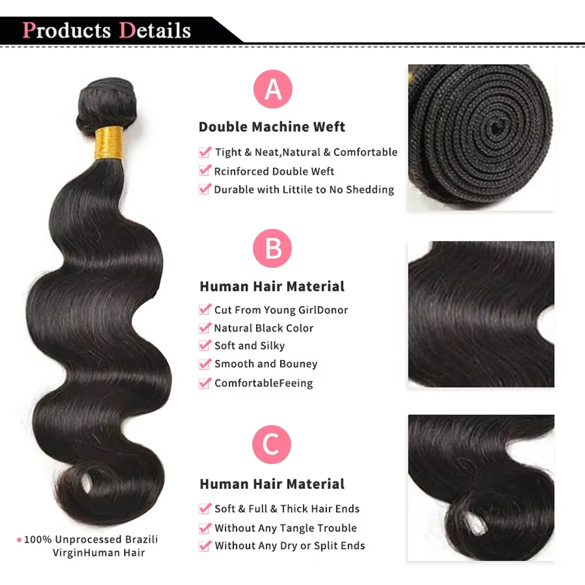 Brazilian Body Wave Hair Bundles