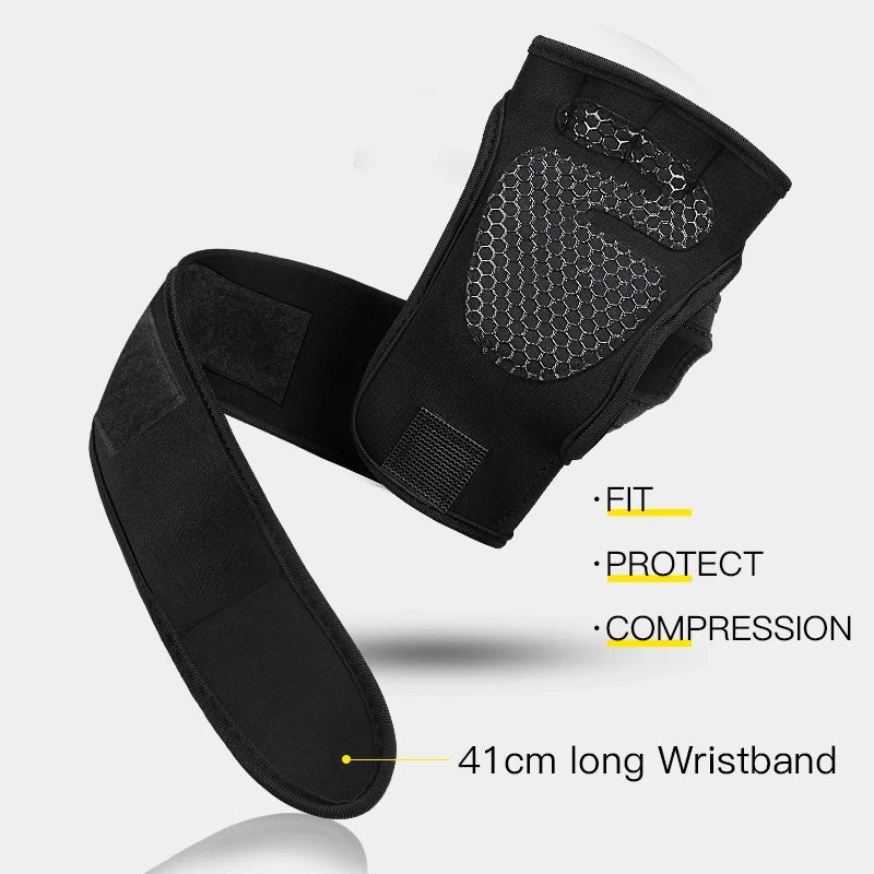 1Pair Training Gloves – Workout, Weightlifting, Fitness, Hand & Wrist Protector for Men & Women
