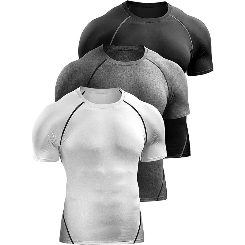 2025 Men’s Compression T-Shirt – Quick-Dry, Elastic Sportswear for Running, Gym & Workout