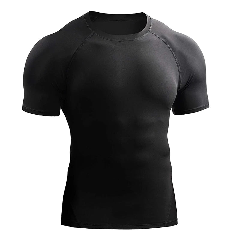 2025 Men’s Compression T-Shirt – Quick-Dry, Elastic Sportswear for Running, Gym & Workout