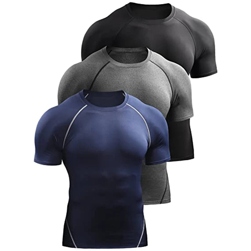 2025 Men’s Compression T-Shirt – Quick-Dry, Elastic Sportswear for Running, Gym & Workout