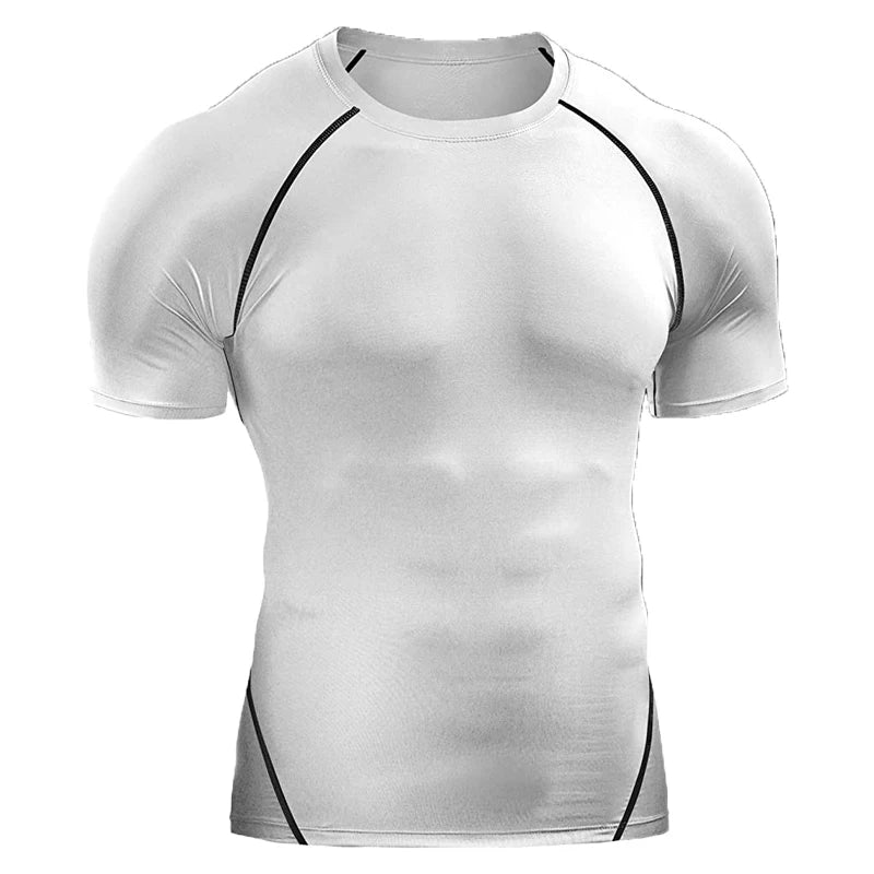 2025 Men’s Compression T-Shirt – Quick-Dry, Elastic Sportswear for Running, Gym & Workout