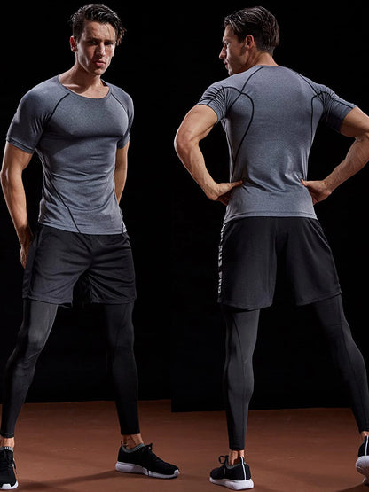 2025 Men’s Compression T-Shirt – Quick-Dry, Elastic Sportswear for Running, Gym & Workout