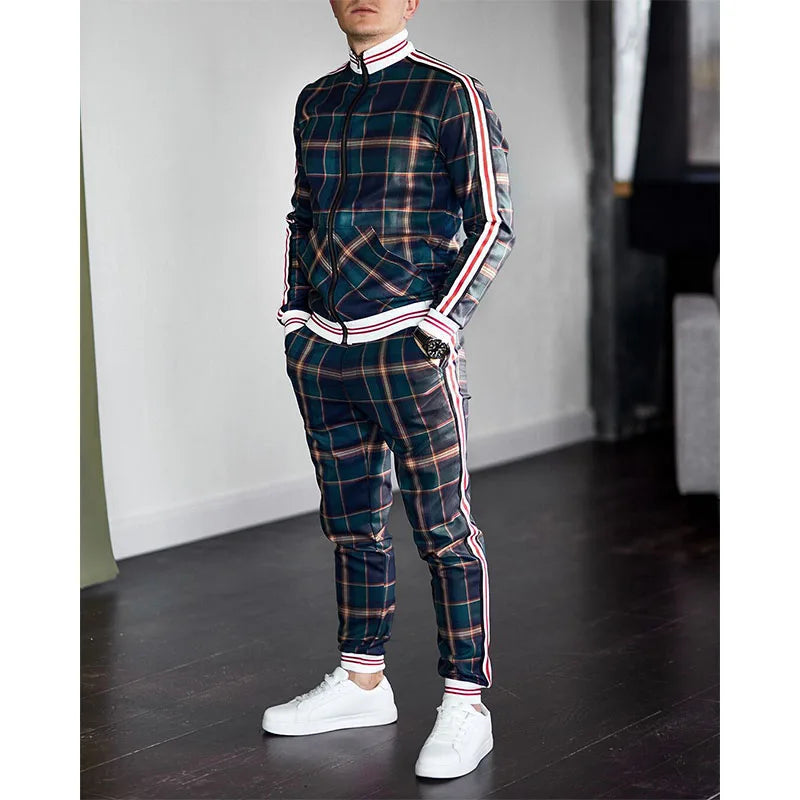 Plaid Tracksuit Set