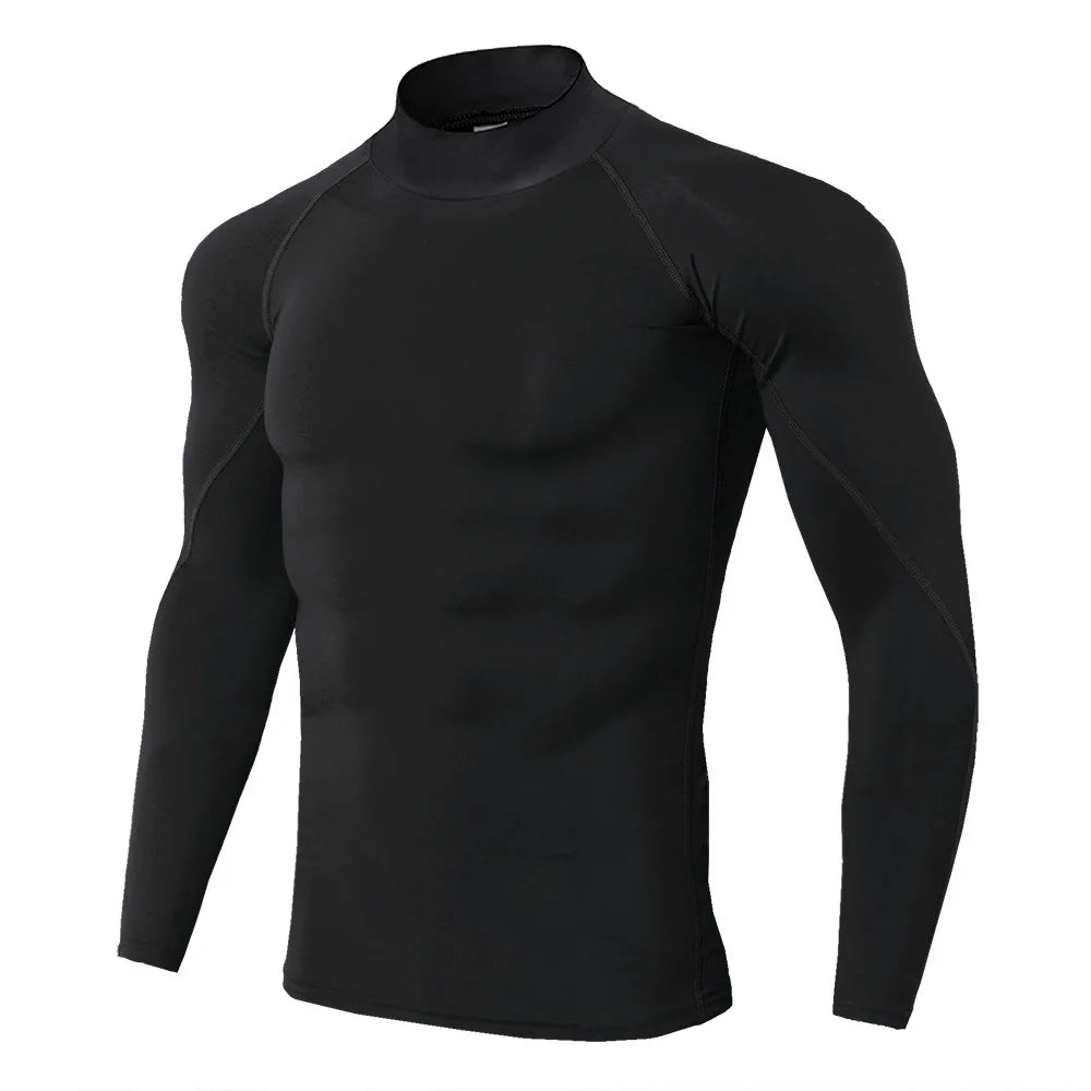 Men’s Quick-Dry Compression T-Shirt – Long Sleeve, Bodybuilding, Running, Gym Rashguard