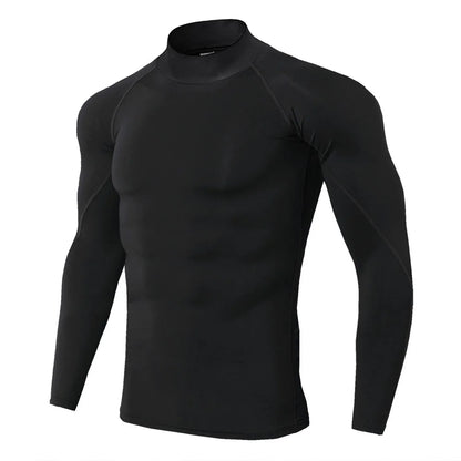 Men’s Quick-Dry Compression T-Shirt – Long Sleeve, Bodybuilding, Running, Gym Rashguard