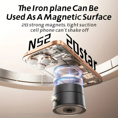Magnetic Suction Phone Stand – Folding, Swivel, Double-Sided Holder for All Devices