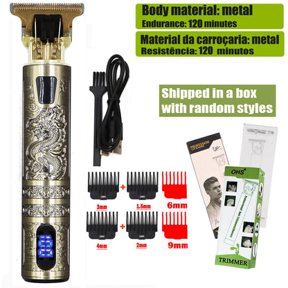 T9 Electric Hair Clipper – 0mm Beard & Body Trimmer, Men’s Shaver Grooming Tool