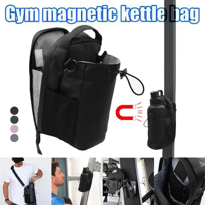 Magnetic Gym Sling Bag – Waterproof Crossbody with Bottle & Phone Holder for Sports & Travel
