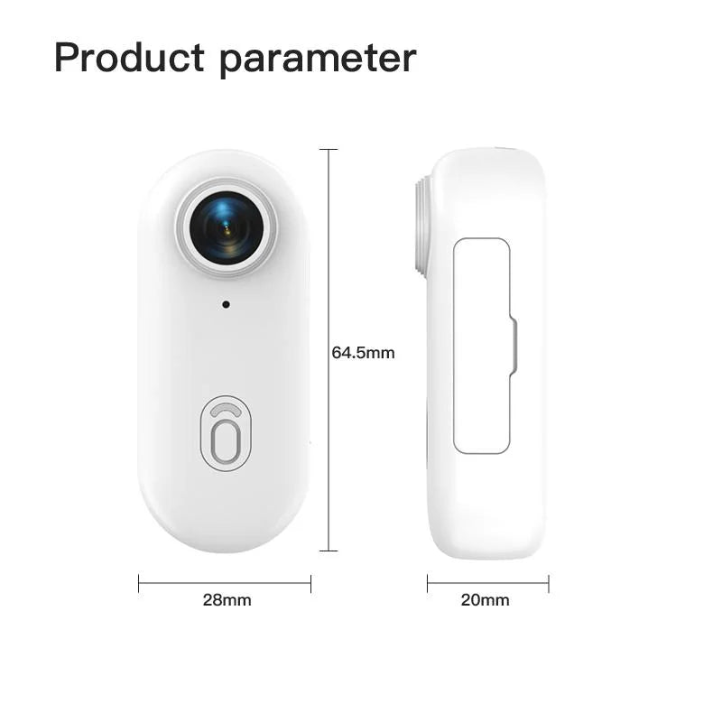 Pocket 4K Mini Camera – Wearable, Magnetic, Waterproof, WiFi Cam for Vlogs, Cycling, Home Use