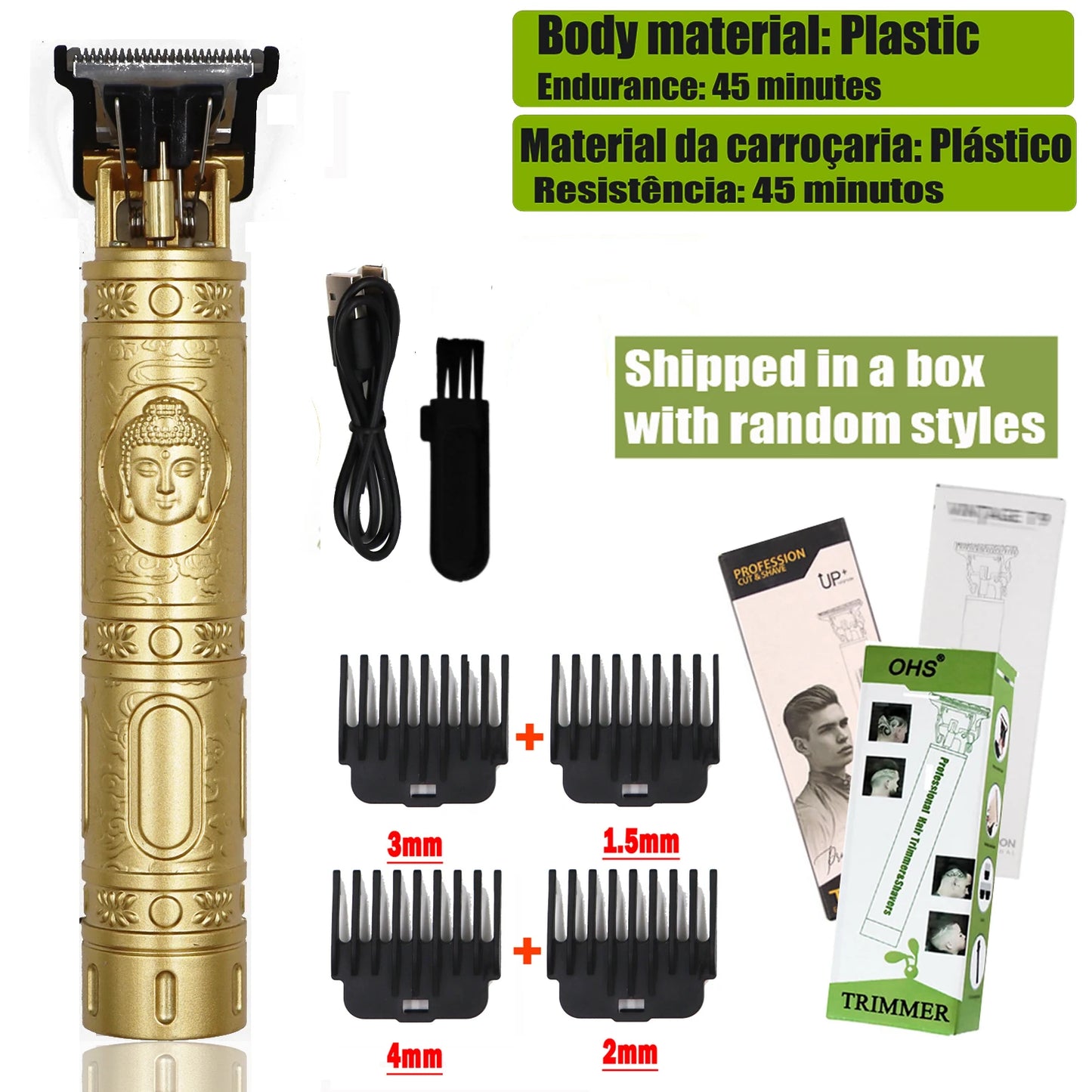 T9 Electric Hair Clipper – 0mm Beard & Body Trimmer, Men’s Shaver Grooming Tool