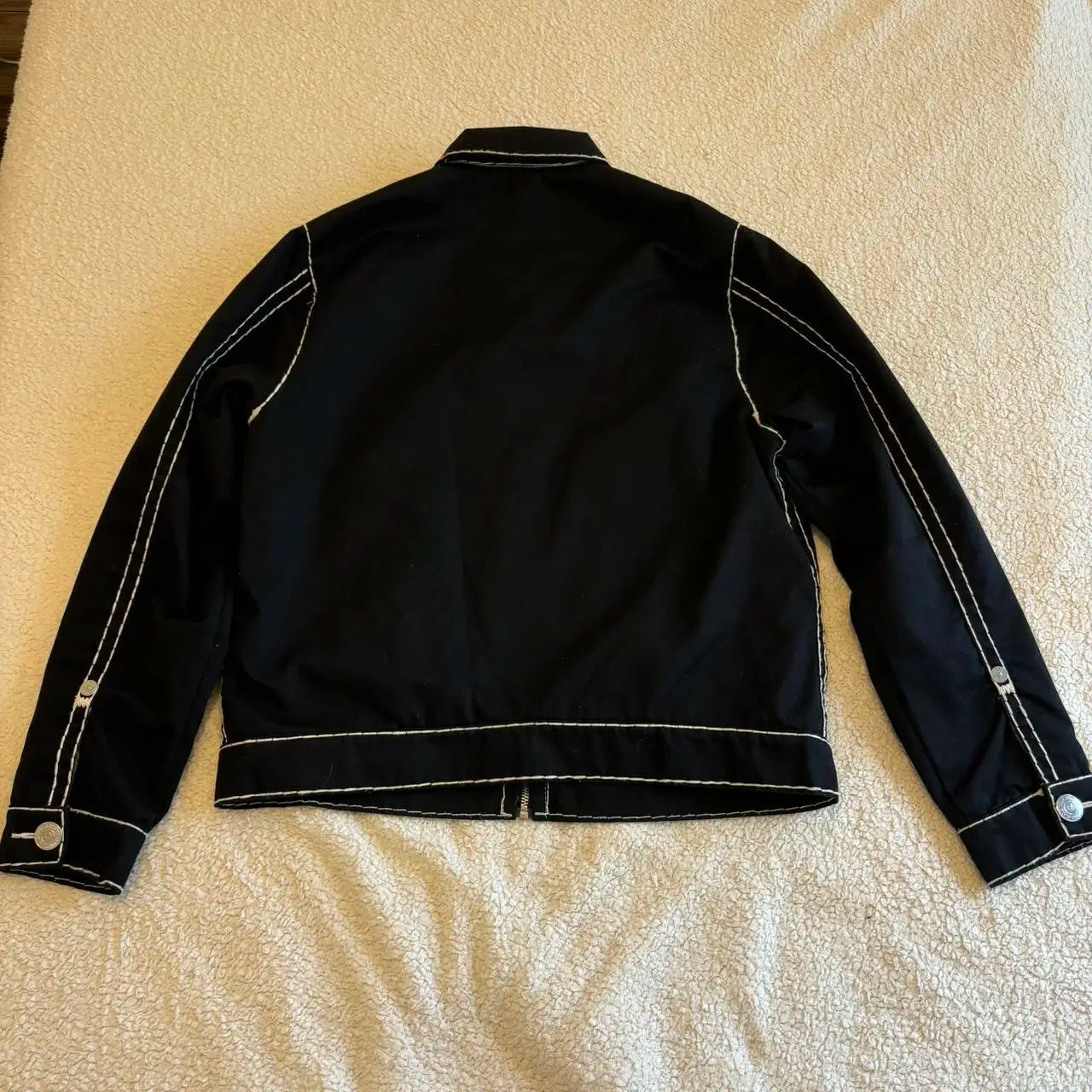 Y2K Retro Denim Leather Jacket