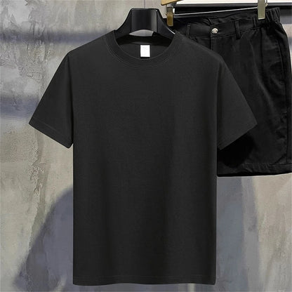 Couple Cotton T-Shirts – Unisex, Solid Color, Summer Short Sleeve, Comfy O-Neck Tee