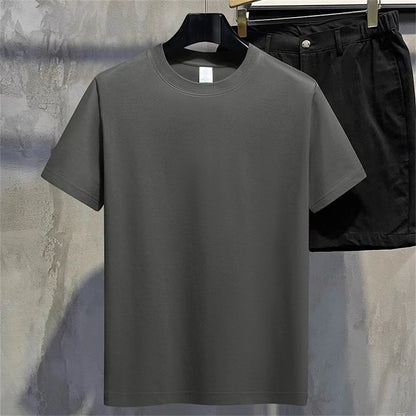 Couple Cotton T-Shirts – Unisex, Solid Color, Summer Short Sleeve, Comfy O-Neck Tee