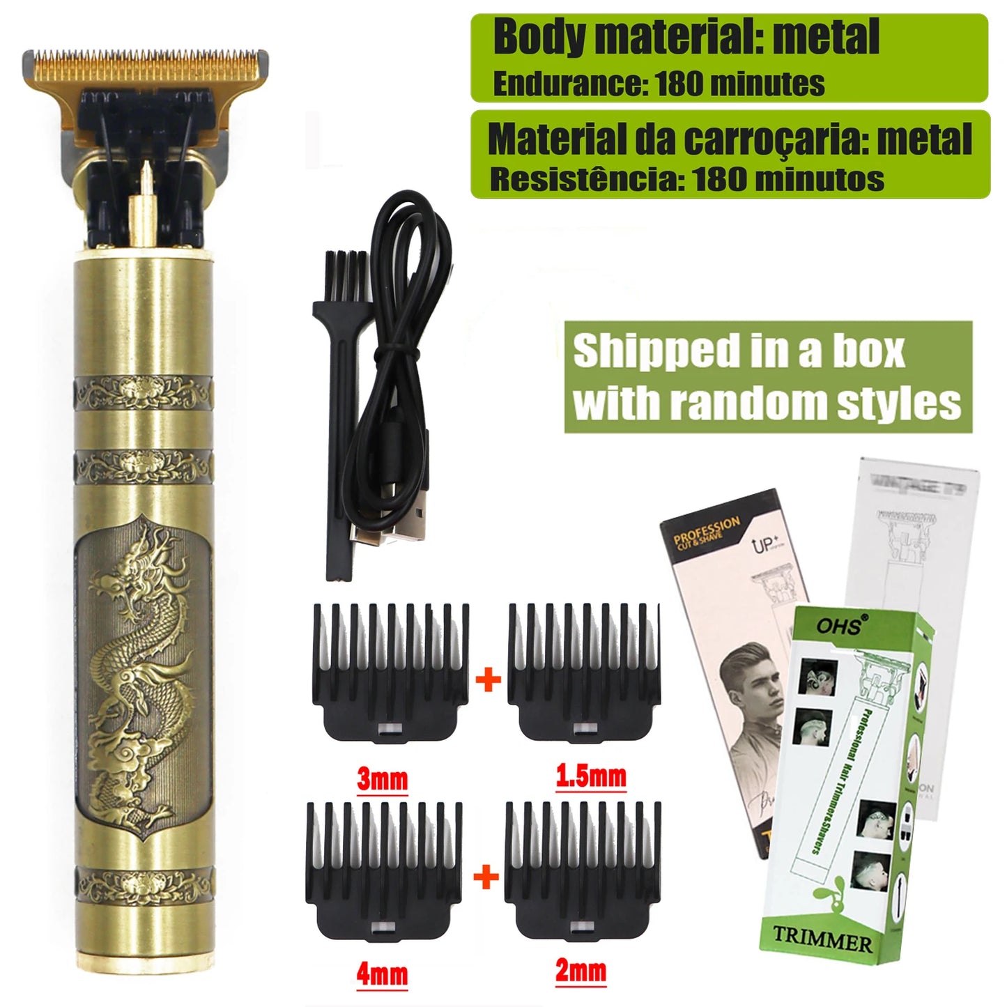 T9 Electric Hair Clipper – 0mm Beard & Body Trimmer, Men’s Shaver Grooming Tool