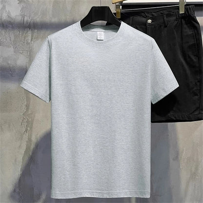 Couple Cotton T-Shirts – Unisex, Solid Color, Summer Short Sleeve, Comfy O-Neck Tee