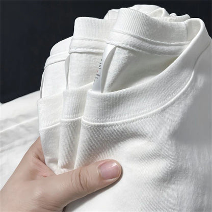 Couple Cotton T-Shirts – Unisex, Solid Color, Summer Short Sleeve, Comfy O-Neck Tee