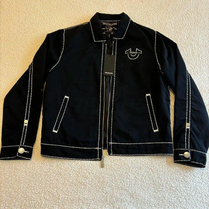 Y2K Retro Denim Leather Jacket