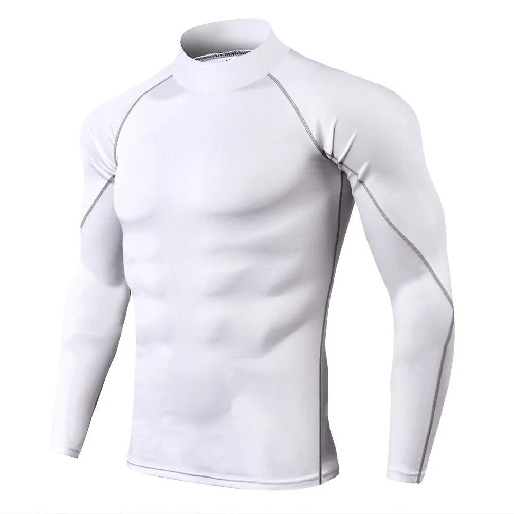 Men’s Quick-Dry Compression T-Shirt – Long Sleeve, Bodybuilding, Running, Gym Rashguard
