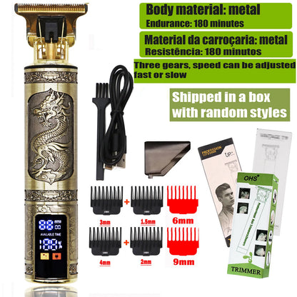 T9 Electric Hair Clipper – 0mm Beard & Body Trimmer, Men’s Shaver Grooming Tool