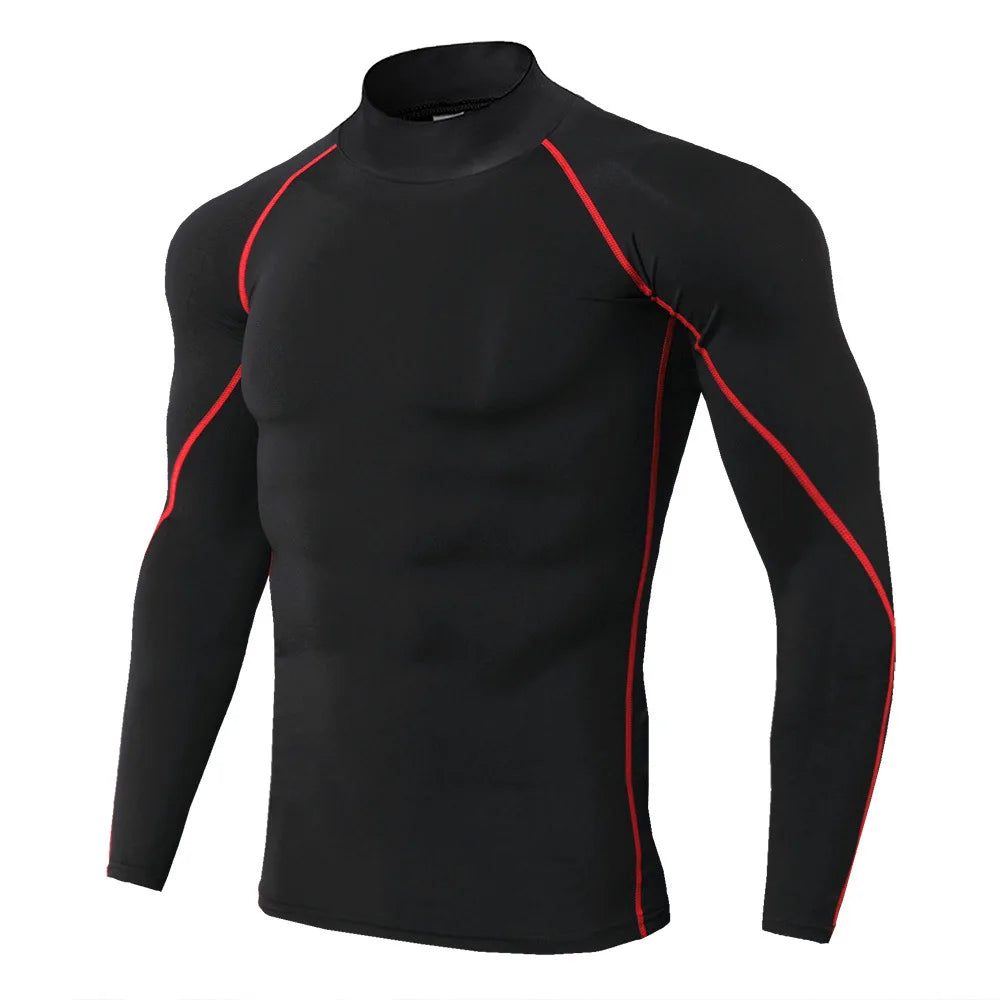 Men’s Quick-Dry Compression T-Shirt – Long Sleeve, Bodybuilding, Running, Gym Rashguard