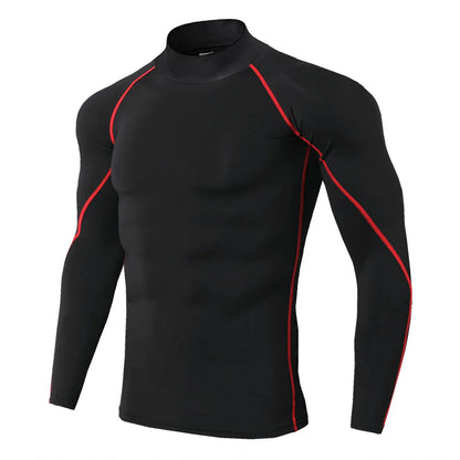 Men’s Quick-Dry Compression T-Shirt – Long Sleeve, Bodybuilding, Running, Gym Rashguard