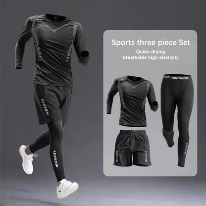 Men’s 5PC Sportswear Set – All-Season Tracksuit for Running, Gym, Cycling, Hiking & Boxing