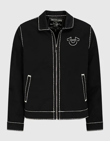 Y2K Retro Denim Leather Jacket