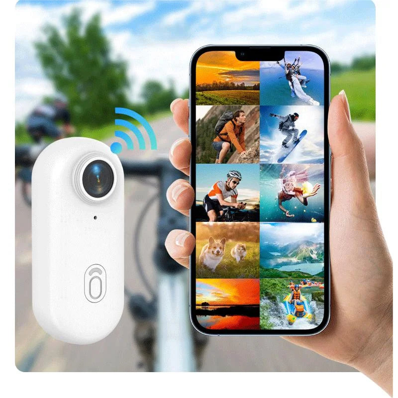 Pocket 4K Mini Camera – Wearable, Magnetic, Waterproof, WiFi Cam for Vlogs, Cycling, Home Use
