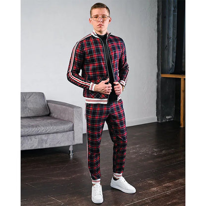 Plaid Tracksuit Set