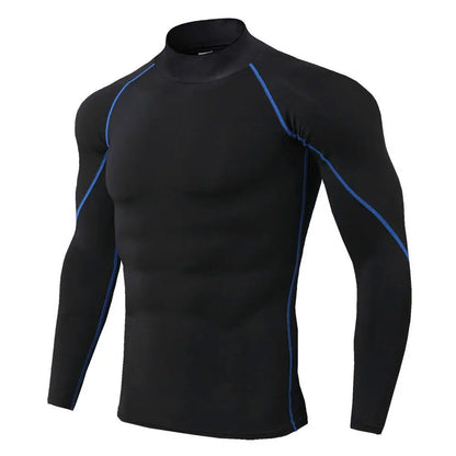 Men’s Quick-Dry Compression T-Shirt – Long Sleeve, Bodybuilding, Running, Gym Rashguard