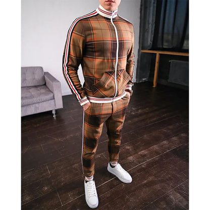 Plaid Tracksuit Set