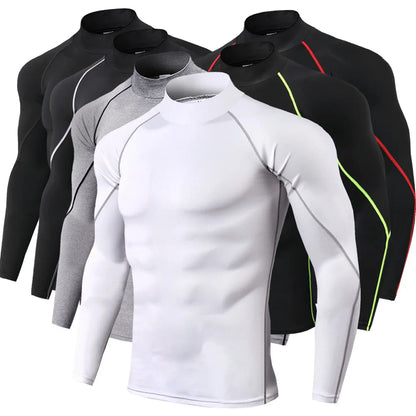 Men’s Quick-Dry Compression T-Shirt – Long Sleeve, Bodybuilding, Running, Gym Rashguard