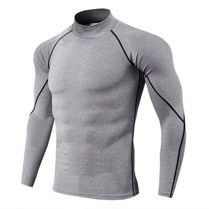 Men’s Quick-Dry Compression T-Shirt – Long Sleeve, Bodybuilding, Running, Gym Rashguard