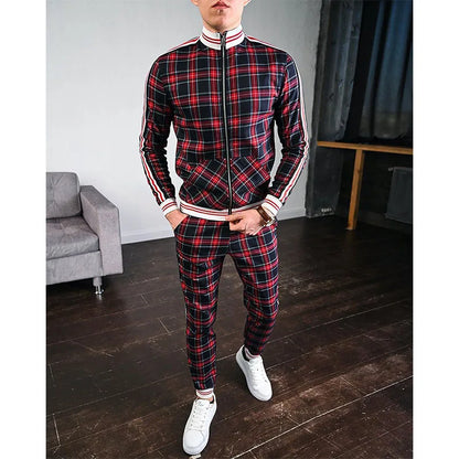 Plaid Tracksuit Set