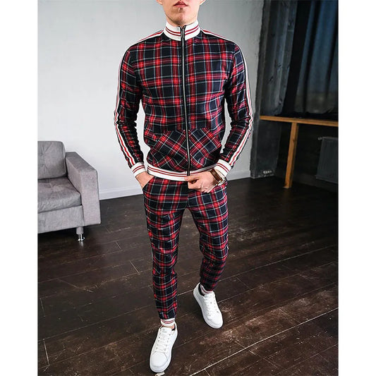Plaid Tracksuit Set