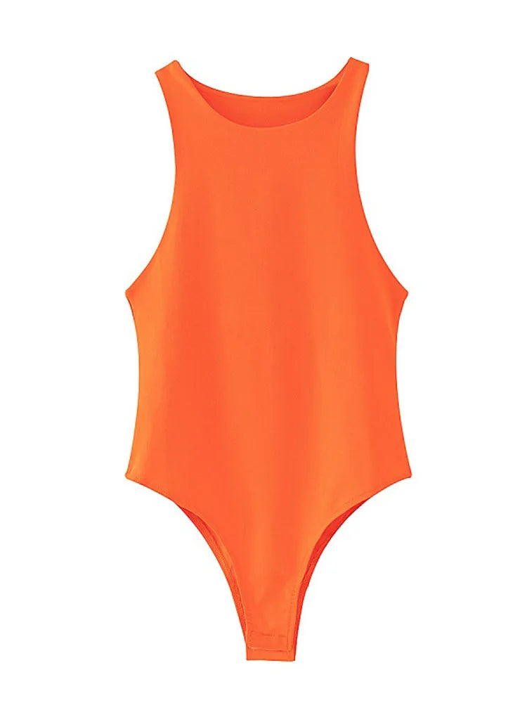 Women’s Sexy Summer Bodycon Bodysuit – Slim Fit, Casual Chic, 8 Colors, Clubwear Playsuit