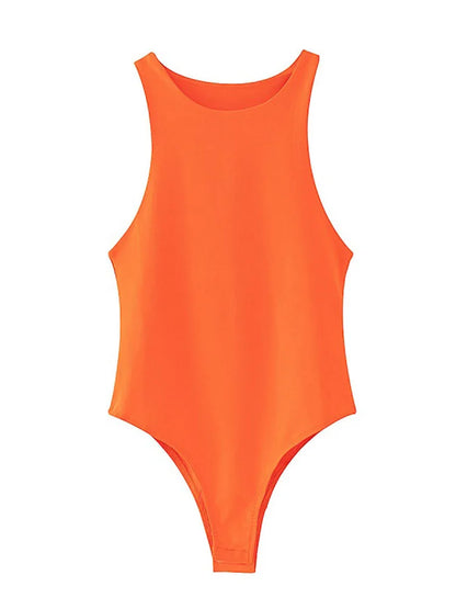 Women’s Sexy Summer Bodycon Bodysuit – Slim Fit, Casual Chic, 8 Colors, Clubwear Playsuit