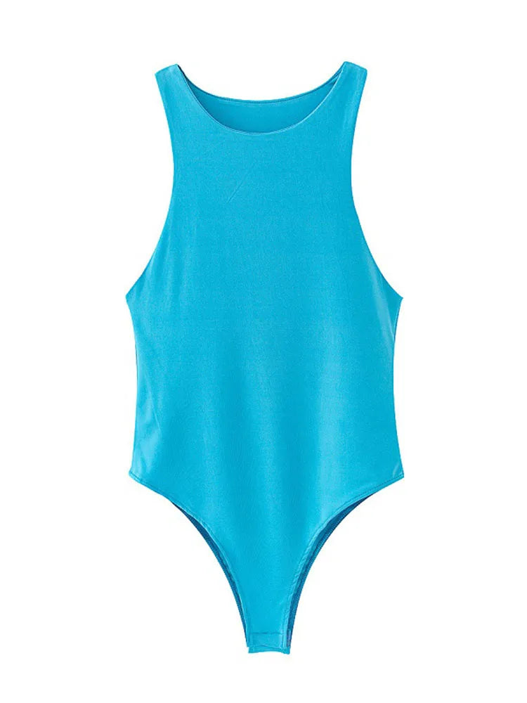 Women’s Sexy Summer Bodycon Bodysuit – Slim Fit, Casual Chic, 8 Colors, Clubwear Playsuit