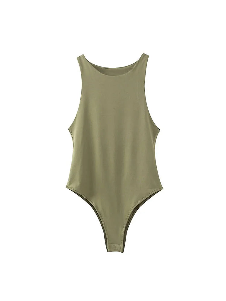 Women’s Sexy Summer Bodycon Bodysuit – Slim Fit, Casual Chic, 8 Colors, Clubwear Playsuit