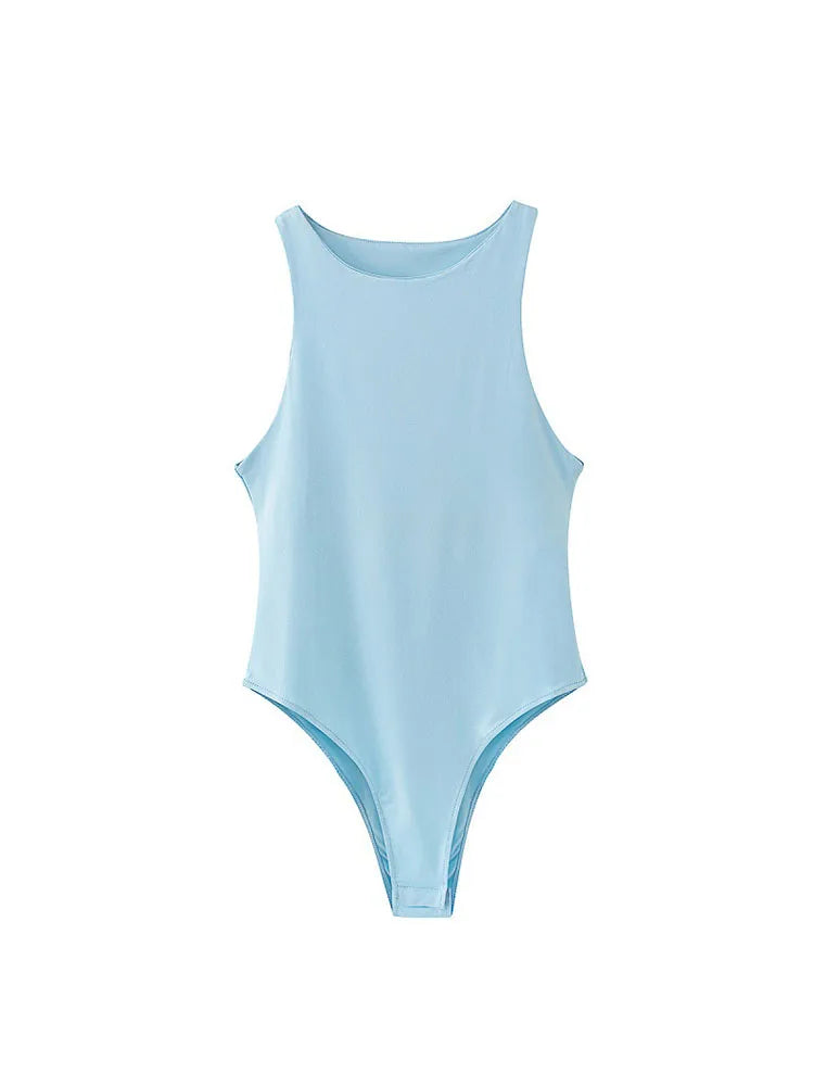Women’s Sexy Summer Bodycon Bodysuit – Slim Fit, Casual Chic, 8 Colors, Clubwear Playsuit