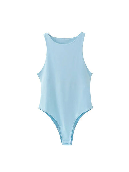 Women’s Sexy Summer Bodycon Bodysuit – Slim Fit, Casual Chic, 8 Colors, Clubwear Playsuit
